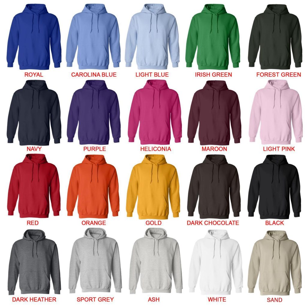 hoodie color chart - Fire Punch Merchandise